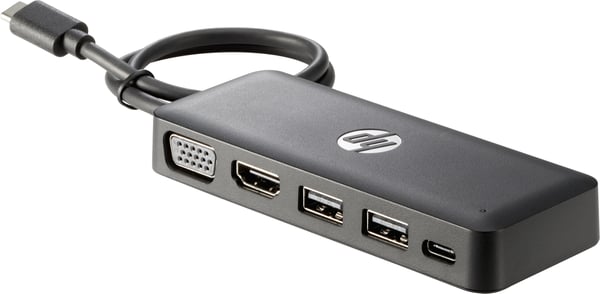HP USB-C Travel HUB USB 3.2 Gen 1 (3.1 Gen 1) Type-C Svart