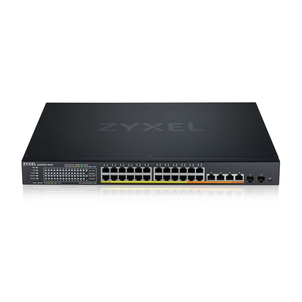 Zyxel XMG1930-30HP hanterad L3 2.5G Ethernet (100/1000/2500) Strömförsörjning via Ethernet (PoE) stöd 1U Svart