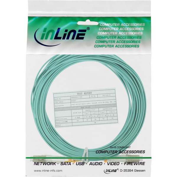 InLine 88541O InfiniBand och fiberoptisk kabel 1 m Turkos, Aqua