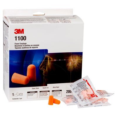 3M 1100 Engångsöronproppar Orange 200 styck