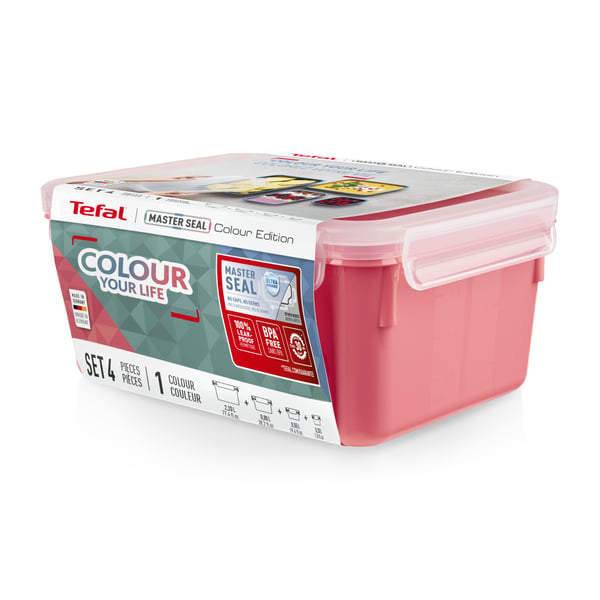 Tefal MasterSeal N10309 Rektangulær Kasse Koral 4 stk