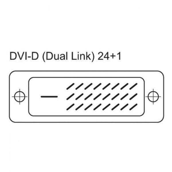 Techly 5.0m DVI-D Dual Link M/M DVI-kabel 5 m Svart