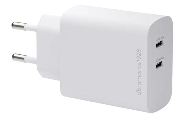 dbramante1928 re-charge - Strømforsyning - 45 Watt - Apple 2.4A, PD/PPS, PD 2.0, PD 3.0, QC 2.0, QC 3.0, A