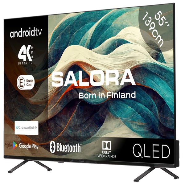 Salora 55QLED320 TV 139,7 cm (55") 4K Ultra HD Smart TV Wi-Fi Sort 350 cd/m²