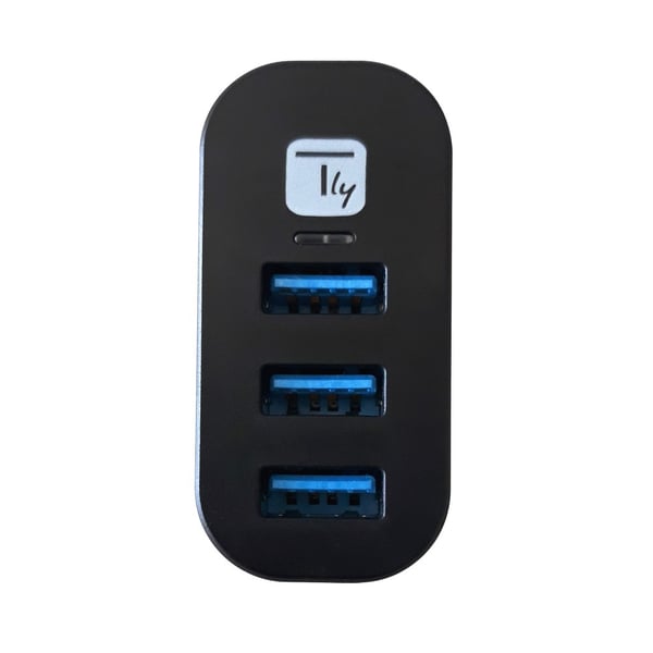 Techly IUSB3-HUB3-ROTB gränssnittshubbar USB 3.2 Gen 1 (3.1 Gen 1) Type-A 5000 Mbit/s Svart
