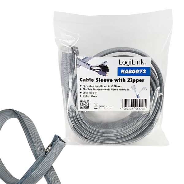 LogiLink KAB0072 kabelbakke Grå 3 cm