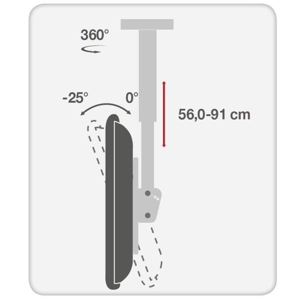 Techly ICA-CPLB 944S fäste för skyltningsskärm 139,7 cm (55") Svart