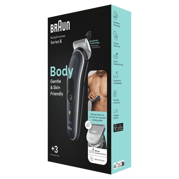 Braun BodyGroomer BG5340 Svart, Silver