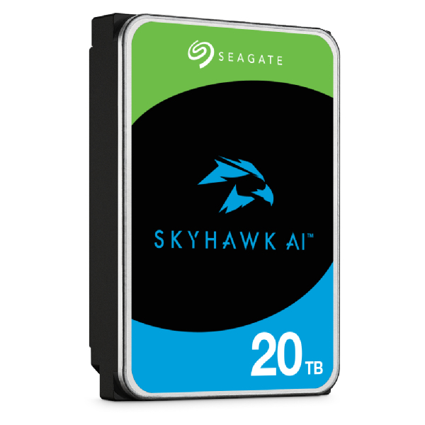 Seagate SkyHawk AI interna hårddiskar 20 TB 7200 RPM 512 MB 3.5" Serial ATA III