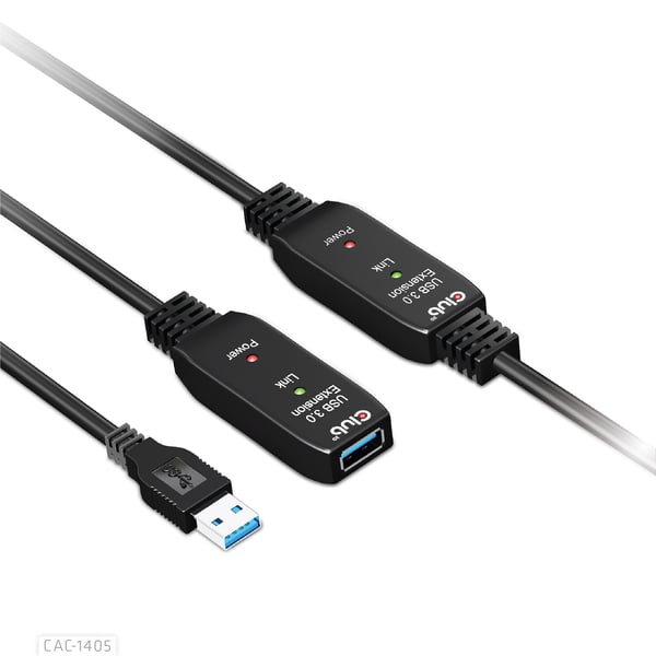 CLUB3D CAC-1405 USB-kaapeli USB 3.2 Gen 2 (3.1 Gen 2) 10 m USB A 5 Gbit/s Musta