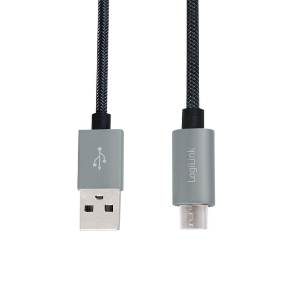 LogiLink CU0132 USB-kabel USB 2.0 1 m USB A Micro-USB A 0,48 Gbit/sek. Grå
