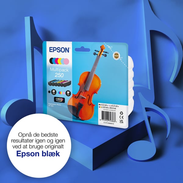 Epson Multipakke, 6 farver 250 Violin Claria Photo HD EasyMail-blæk
