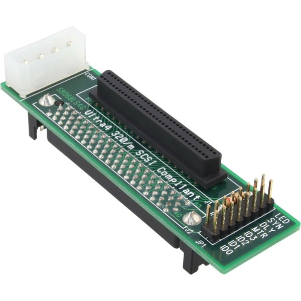 InLine 82680 kabelomvandlare (hane/hona) 80pin 68pin Svart, Grön
