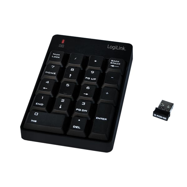 LogiLink ID0120 numerisk tastatur Laptop RF trådløst Sort
