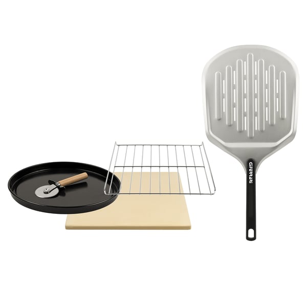 G3 Ferrari Pronto Pizza 2 minuti pitsan valmistaja & uuni 1 pitsa(a) 1700 W Musta, Hopea