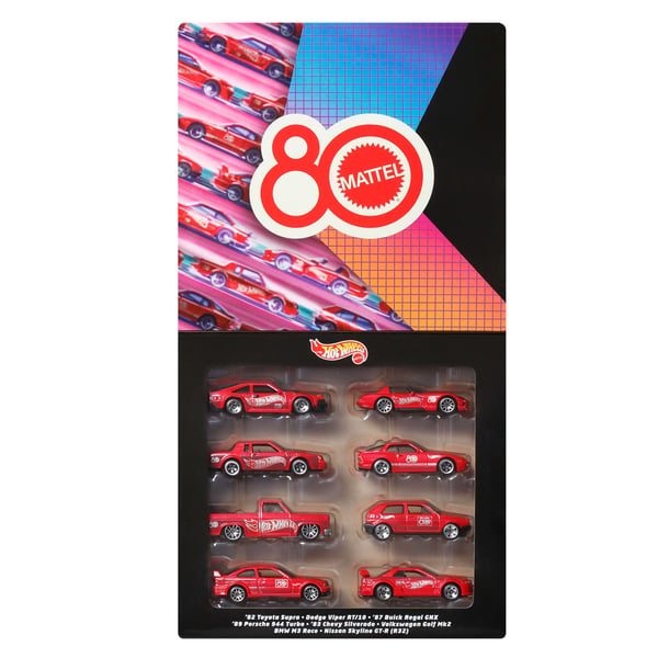 HOT WHEELS otte-bils sæt Mattel 80 (JGK09)