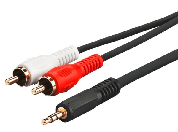 Microconnect AUDLC3G lydkabel 3 m 3.5mm 2 x RCA Sort