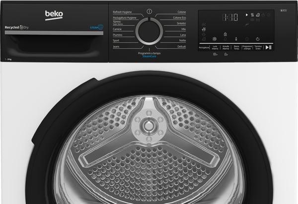 Beko BMEPT481SBI_IT kuivausrumpu Vapaasti seisova Edestä täytettävä 8 kg Valkoinen