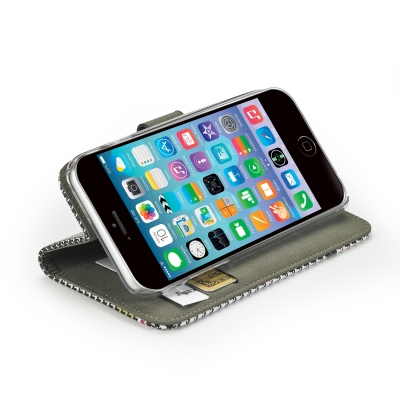 Celly PDPAGEIPH6PK mobiltelefon etui Folie Grå, Lyserød