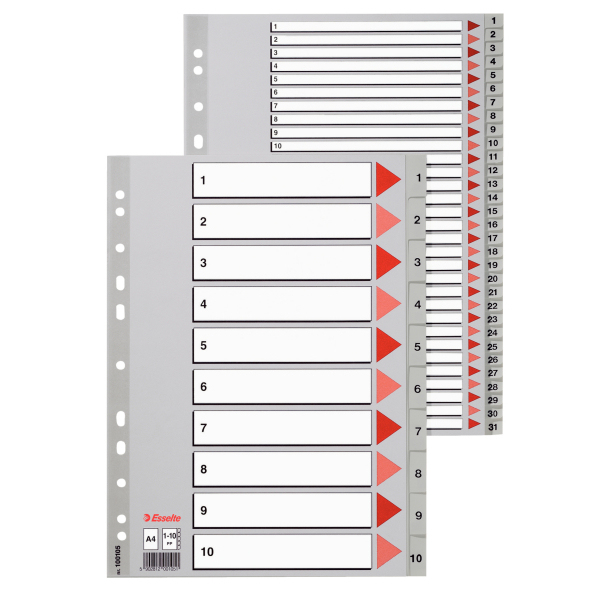Esselte Plastic indexes Esselte Plastic indexes