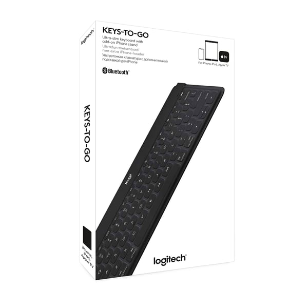 Logitech 920-006706 mobiililaitteiden näppäimistö QWERTZ Sveitsi Bluetooth Musta, Valkoinen