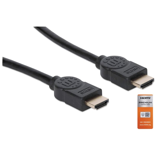 Manhattan 355360 HDMI-kaapeli 5 m HDMI-tyyppi A (vakio) Musta