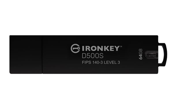 Kingston Technology IronKey 64 GB D500S FIPS 140-3, niv. 3 AES-256