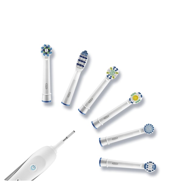 Oral-B Cross Action 4p 4 stk Blå, Hvid