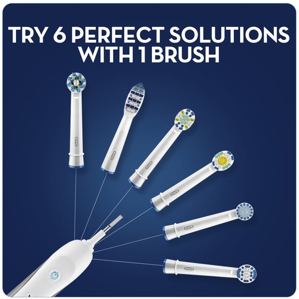 Oral-B Cross Action 4p 4 stk Blå, Hvid