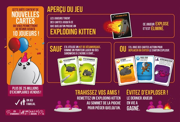 Asmodee Exploding Kittens : Édition Festive 15 min Kortspel Familj