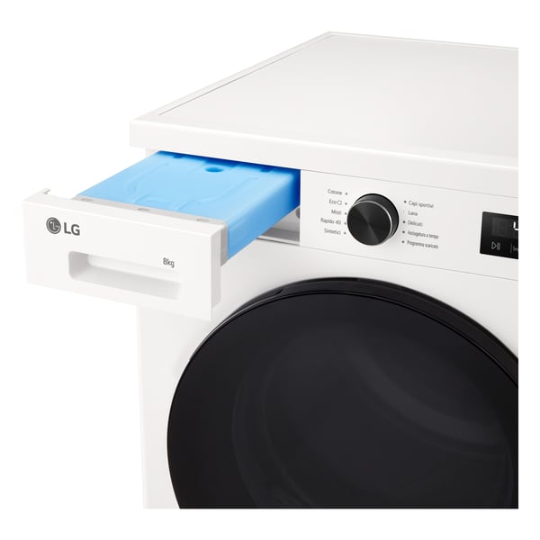 LG RNX1008NWB tørretumbler Fritstående Front-læsning 8 kg Hvid