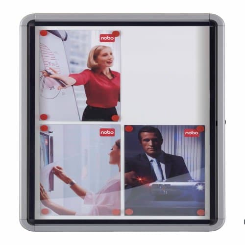 Nobo Premium Plus Utomhus Låsbar Magnetisk Anslagstavla 4xA4