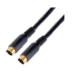 Nilox Video S-VHS 2m M/M Min Din S-video kaapeli S-Video (4-pin) Musta