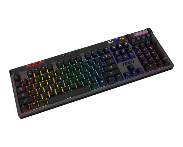 MSI STRIKE PRO WIRELESS tastatur Spil USB + Bluetooth QWERTY US engelsk Sort