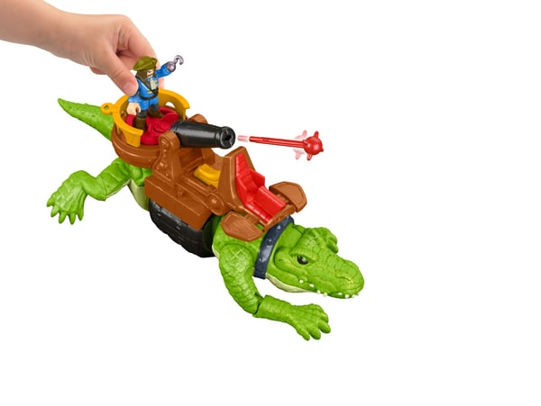 Fisher-Price Imaginext Krokodille, der kan gå, og pirat med klo