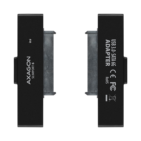 Axagon ADSA-1S6 tallennusaseman kotelo HDD-/SSD-kotelo Musta 2.5"
