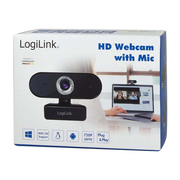 LogiLink HD USB Webcam med mikrofon