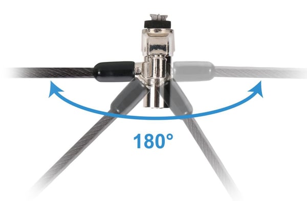 Conceptronic CUSTODIO02BNM kaapelilukko Musta 1,8 m
