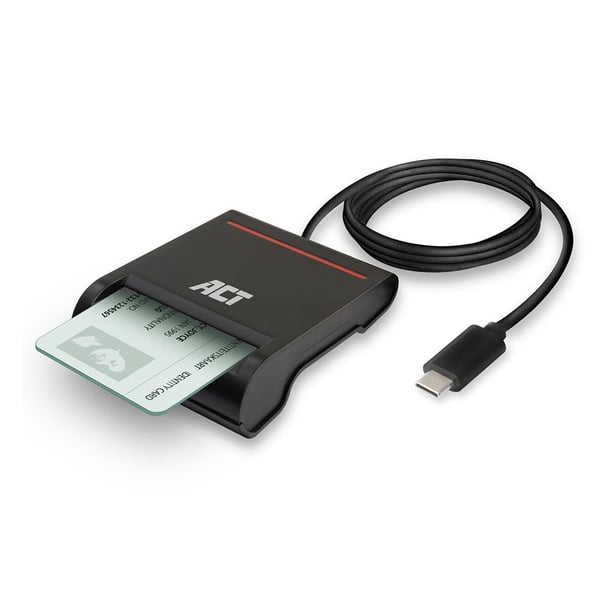 ACT AC6020 läsare smarta kort inomhus USB USB 2.0 Svart