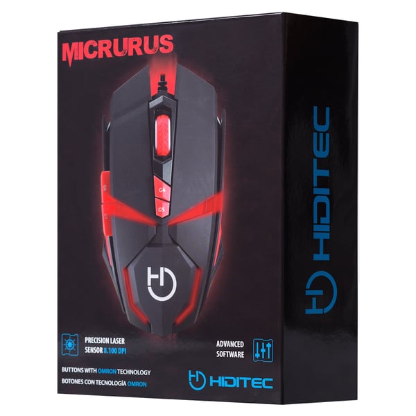 Hiditec MICRURUS mus Spil Højre hånd USB Type-A Laser 8100 dpi
