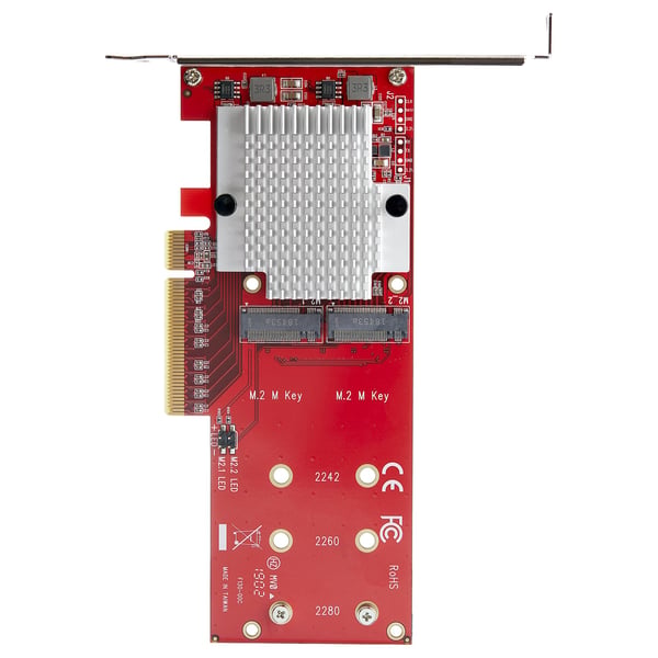 StarTech.com x8 Dual M.2 PCIe SSD-adapter - PCIe 3.0