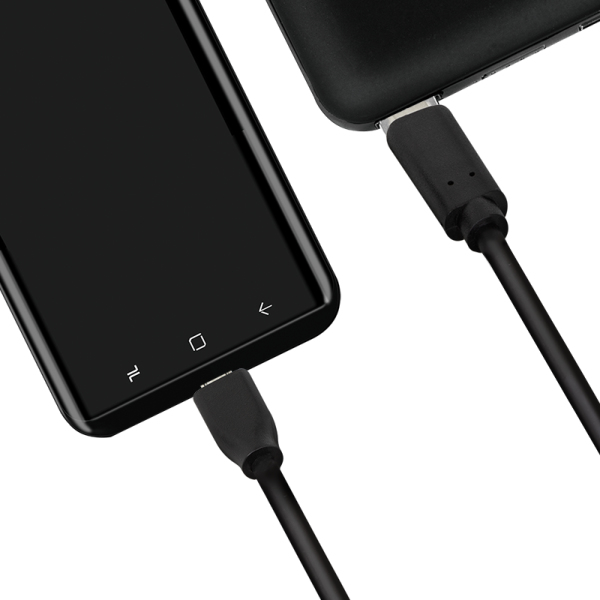 LogiLink CU0196 USB-kablar USB 2.0 0,5 m USB C Micro-USB B 0,48 Gbit/s Svart