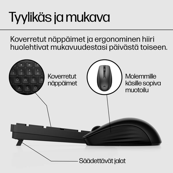 HP 650 langattoman näppäimistön ja hiiren yhdistelmä