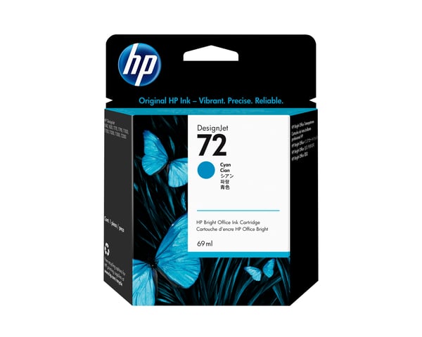 HP Cartouche d'encre cyan clair n°72 69-ml avec encre Vivera tulostuspää Lämpömustesuihkutulostin