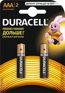 Duracell AAA, 2 Engangsbatteri Alkaline