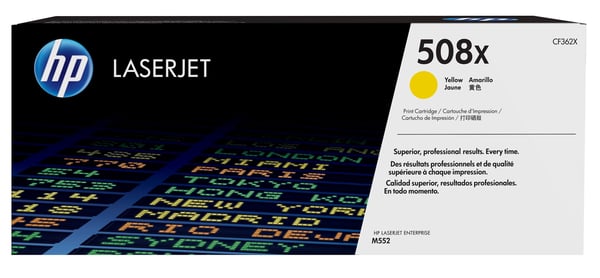 HP Original 508X LaserJet-tonerpatron med høj kapacitet, gul