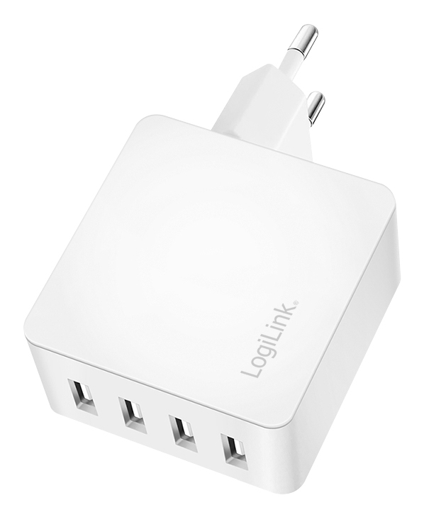 LogiLink PA0336W mobiililaitteen laturi Universaali Valkoinen AC Pikalataus Sisätila