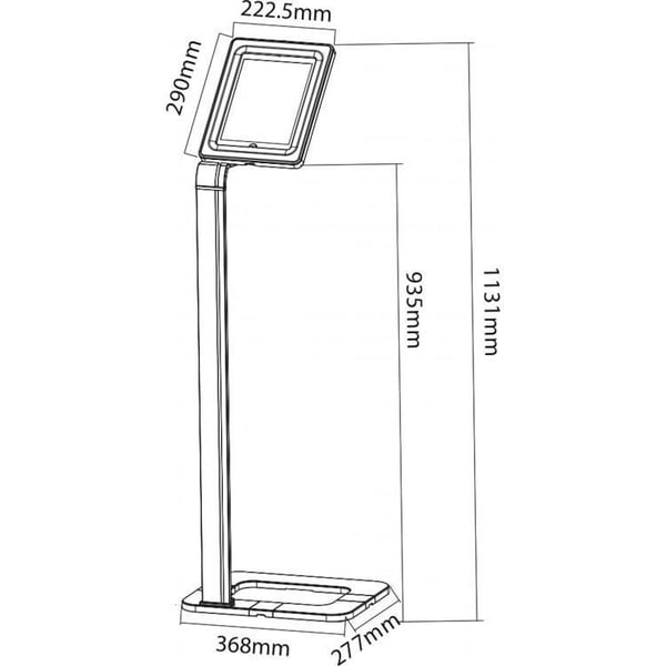 Techly ICA-TBL 1501 tablet sikkerhedslås Sølv 25,6 cm (10.1")