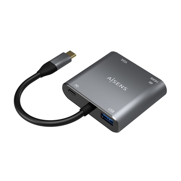 AISENS A109-0626 USB-grafikadapter 3860 x 2160 pixlar Grå
