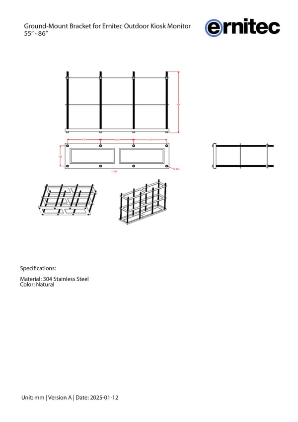 Ernitec 0070-24900-MOUNT-KIOSK luokittelematon